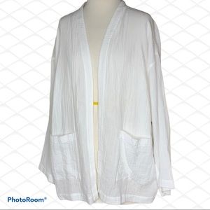 Eileen Fisher Light Weight Cardigan Size Small New: NWT + White Cotton Gauze